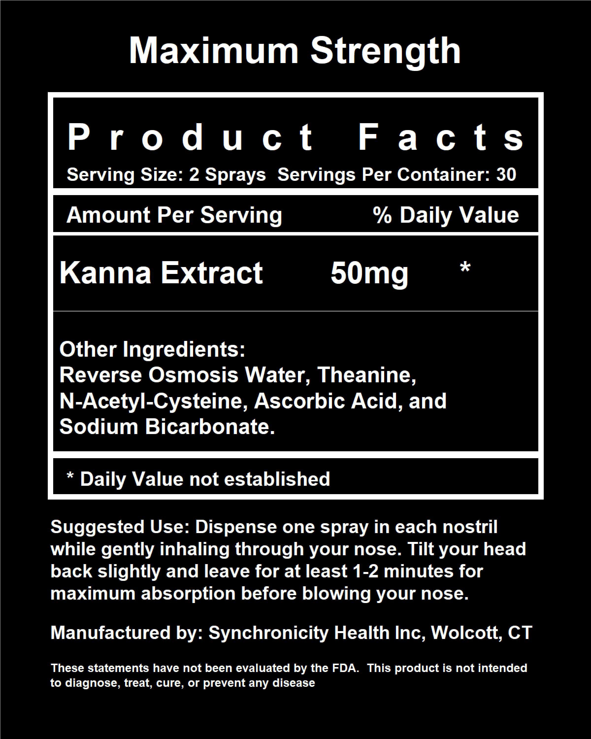 Kanna Nasal Spray - Synchronicity Health