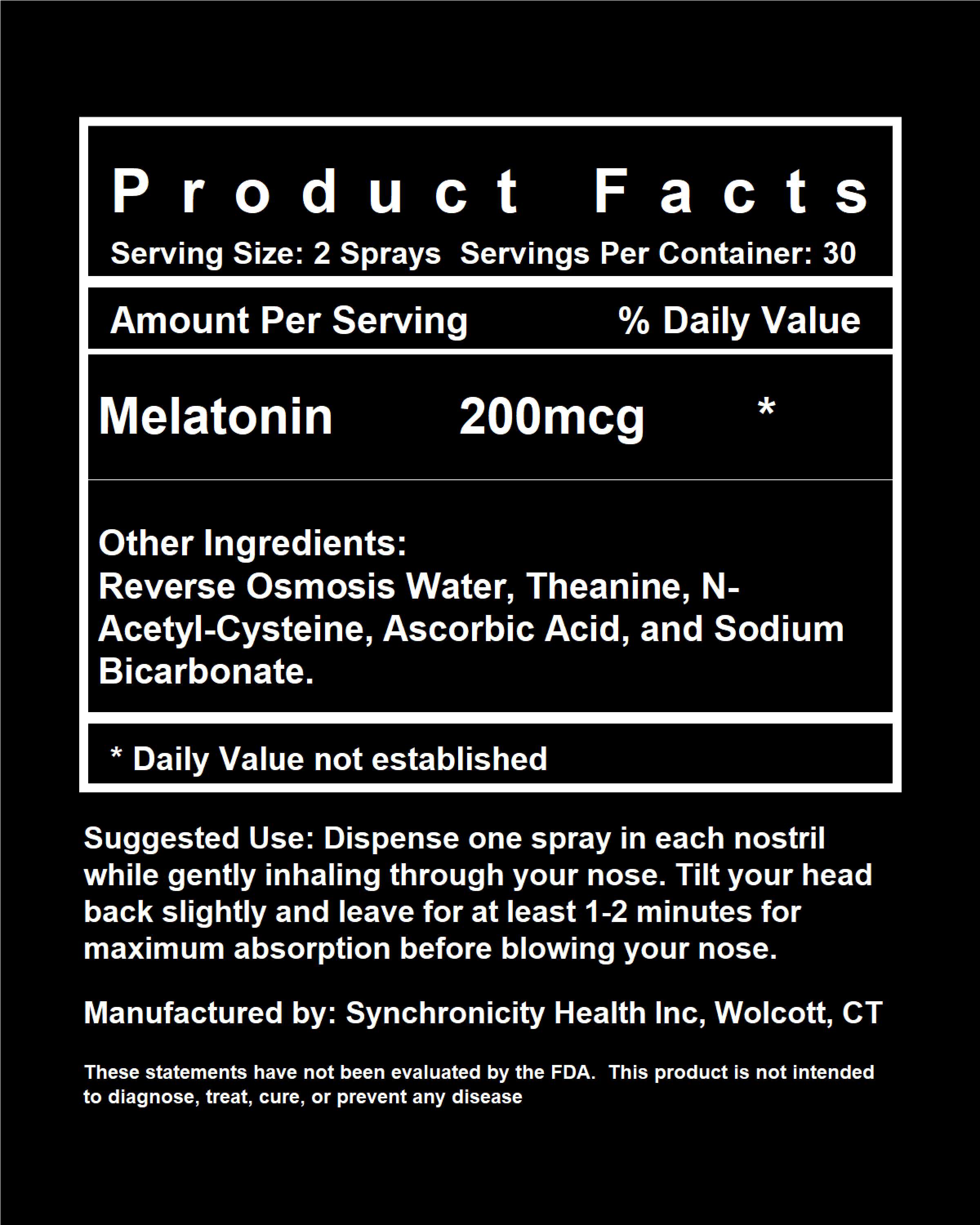 Melatonin Nasal Spray - Synchronicity Health