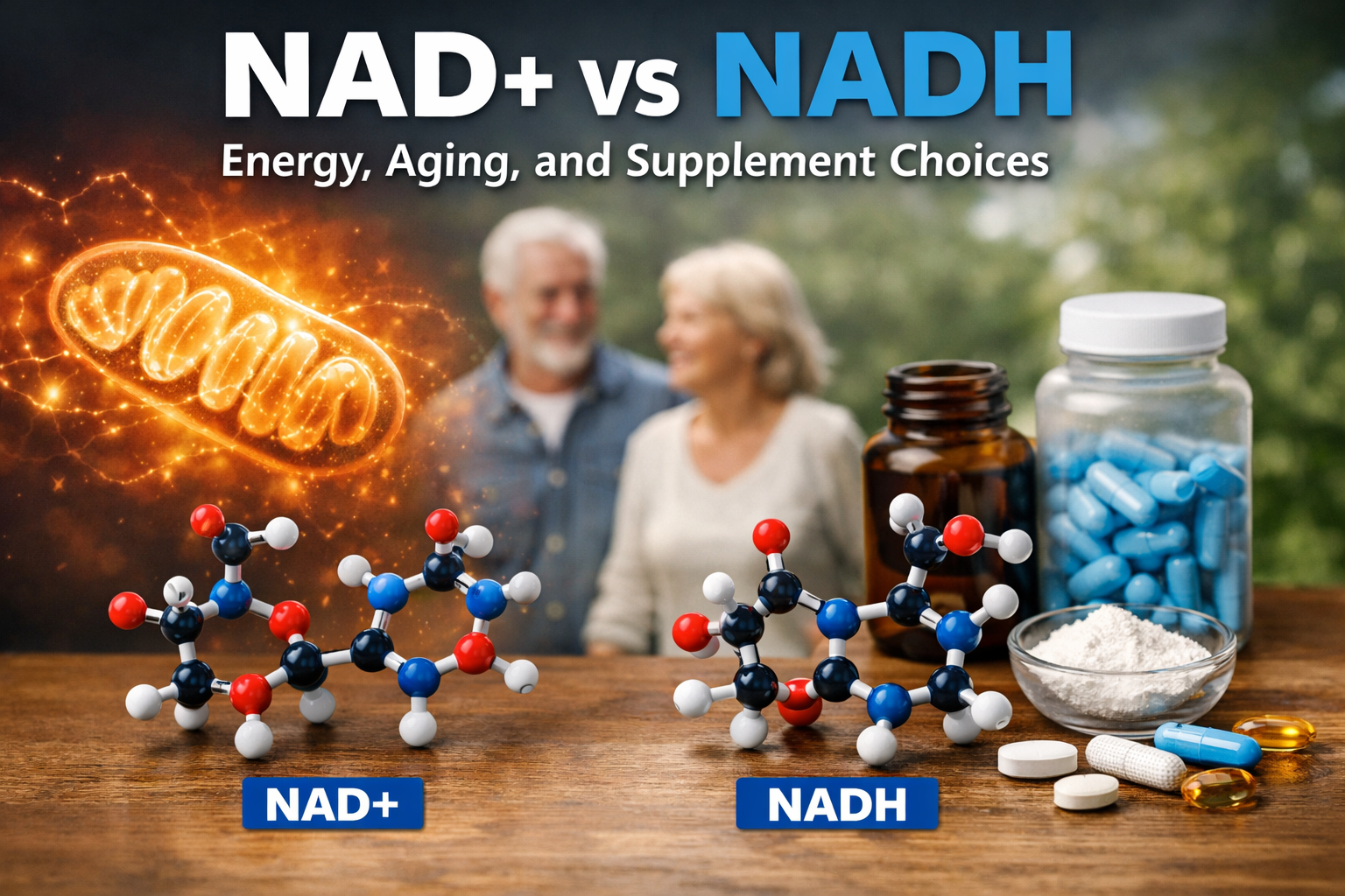 NAD+ vs NADH: Energy, Aging, and Supplement Choices
