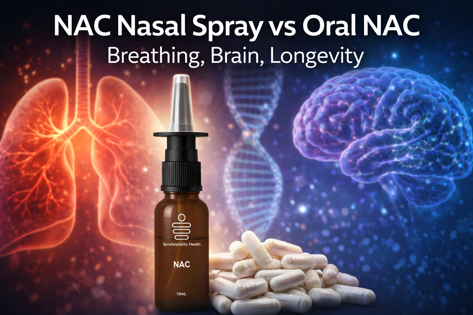 NAC Nasal Spray vs Oral NAC: Breathing, Brain, Longevity