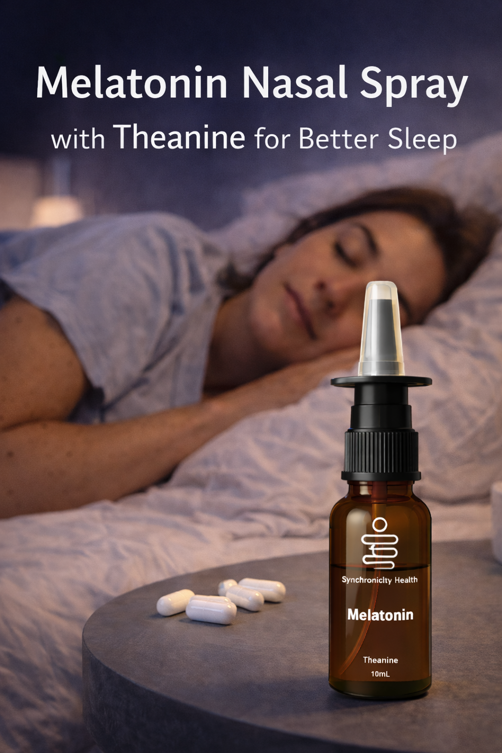 Melatonin Nasal Spray with Theanine for Better Sleep