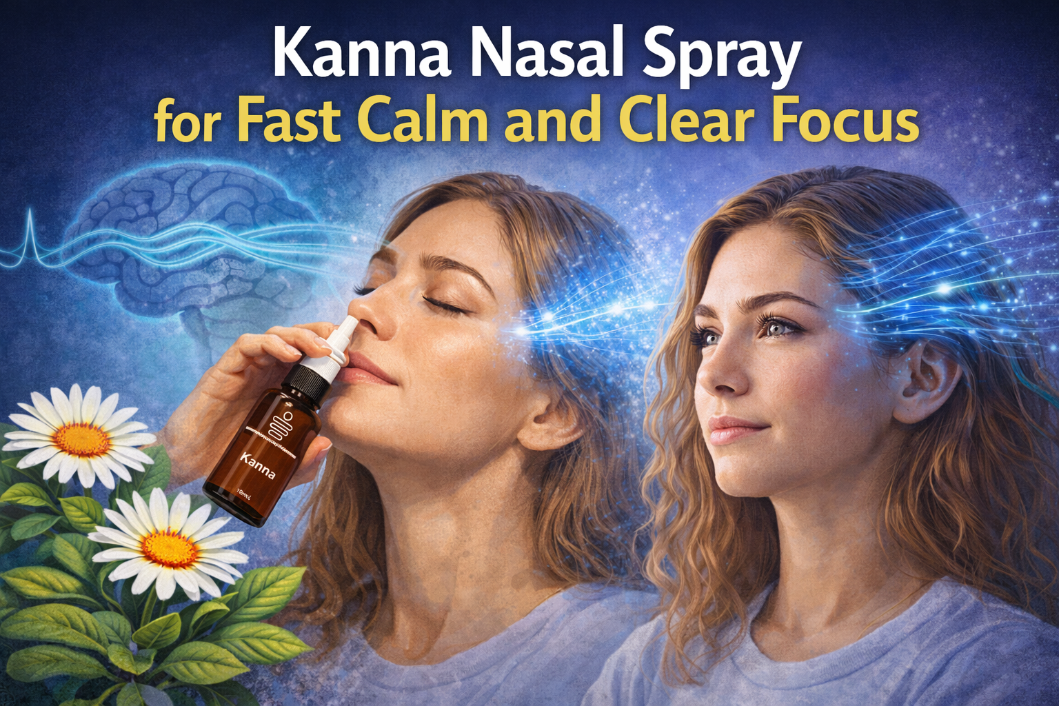 Kanna Nasal Spray for Fast Calm and Clear Focus