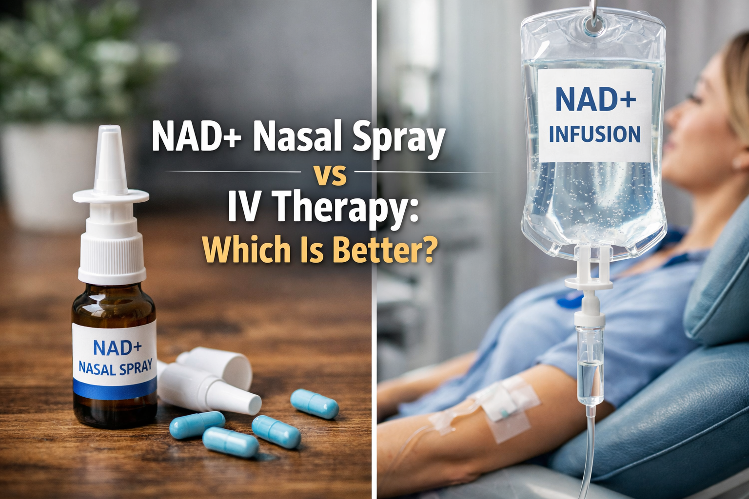 NAD+ Nasal Spray vs IV Therapy: Which Is Better?