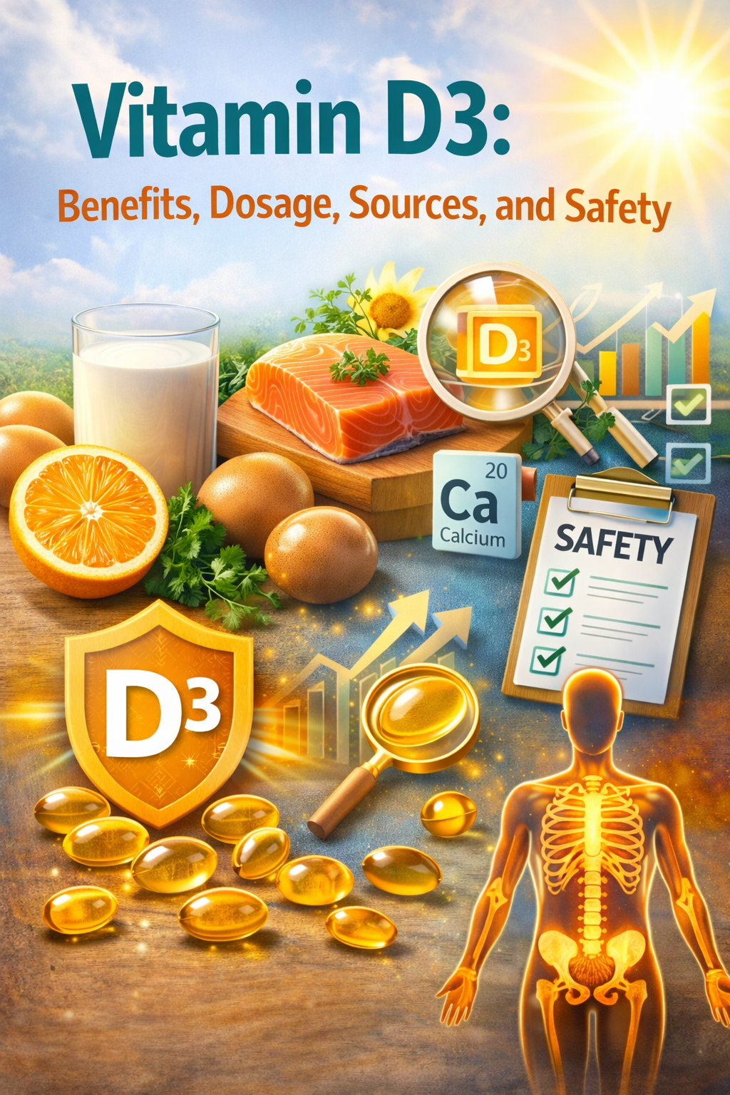 Vitamin D3: Benefits, Dosage, Sources, and Safety