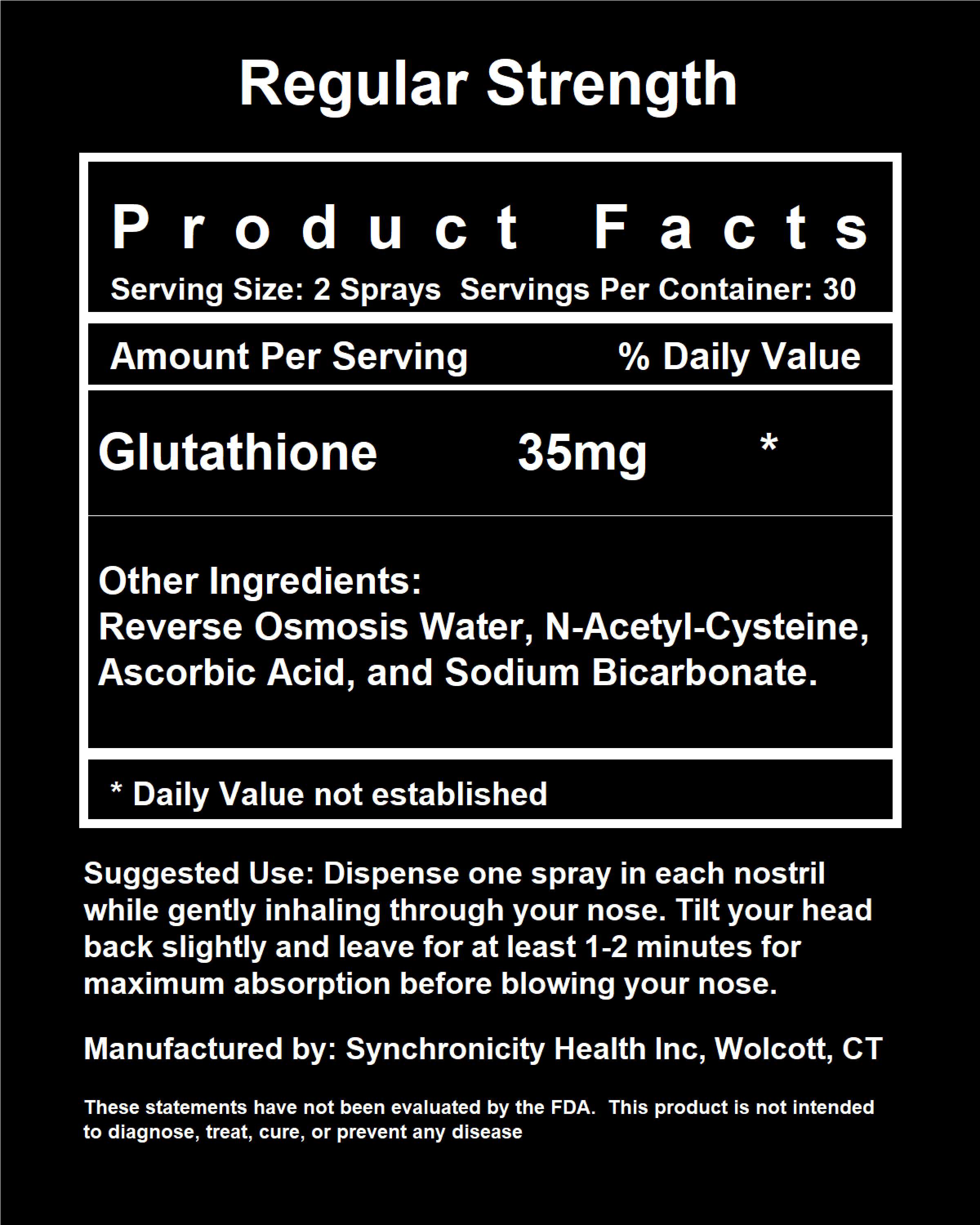 Spray nasal au glutathion